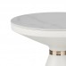 Βοηθητικό τραπέζι Coozlin Inart sintered stone σε απόχρωση λευκό μαρμάρου με μαύρο-χρυσό μέταλλο Φ50x50εκ Βοηθητικό τραπέζι Coozlin Inart sintered stone σε απόχρωση λευκό μαρμάρου με μαύρο-χρυσό μέταλλο Φ50x50εκ