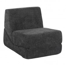 Πολυθρόνα-Κρεβάτι Ferderina pakoworld ύφασμα σε ανθρακί απόχρωση 90x76x65εκ