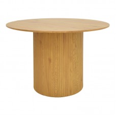 Τραπέζι Karulo pakoworld mdf σε sonoma απόχρωση Φ120x76εκ