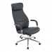 Καρέκλα γραφείου διευθυντή Ferka pakoworld pu σε μαύρη απόχρωση 64x71x120-128εκ