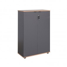 Ντουλάπι γραφείου Taker Ι  pakoworld σε ανθρακί απόχρωση 72x34x109εκ