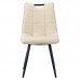 Καρέκλα Nely pakoworld pu ανοιχτό μπεζ-πόδι μαύρο μέταλλο 45x61x85εκ