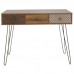 Κονσόλα Boho pakoworld καρυδί με μεταλλικά πόδια 100x50,5x74,5εκ