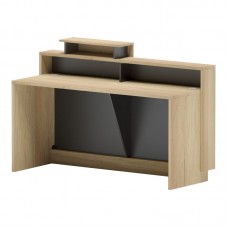 Γραφείο reception Lotus pakoworld σε φυσική-ανθρακί απόχρωση 160x60x105εκ Γραφείο reception Lotus pakoworld σε φυσική-ανθρακί απόχρωση 160x60x105εκ