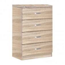 Συρταριέρα Killian pakoworld  με 4 συρτάρια sonoma 80x40x80εκ