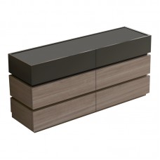 Συρταριέρα Sonlen pakoworld μελαμίνη και mdf σε ανθρακί-sonoma απόχρωση 120x40x72εκ