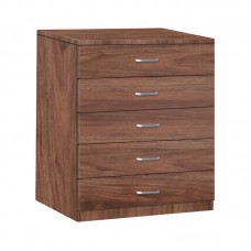 Συρταριερα Gioko pakoworld με 5 συρτάρια σε καρυδι απόχρωση 80x40x100εκ