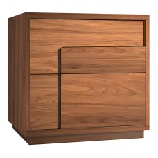 Κομοδίνο Inget pakoworld mdf σε καρυδί απόχρωση 50x40x48εκ