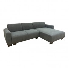 Γωνιακός αναστρέψιμος καναπές Erros pakoworld ύφασμα γκρι 287x161x71εκ