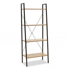 Βιβλιοθήκη Ramon pakoworld φυσικό-μαύρο 60x23x145,5εκ