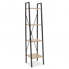 Βιβλιοθήκη Ramon pakoworld φυσικό-μαύρο 34x32,5x148εκ