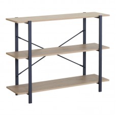 Επιδαπέδια ραφιέρα Nebranzo pakoworld σε oak απόχρωση με μαύρο μέταλλο 106x35x80εκ