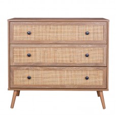 Συρταριέρα Oslo pakoworld 3ων συρταριών sonoma 90x39x79εκ