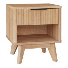Κομοδίνο Hamea pakoworld mdf σε φυσική απόχρωση 45x39.5x50.2εκ