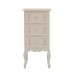 Συρταριέρα Pazlen Inart mdf σε λευκή αντικέ απόχρωση 40x34.5x82εκ