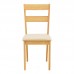 Καρέκλα Dallan pakoworld rubberwood σε φυσική απόχρωση 40x47.5x89εκ