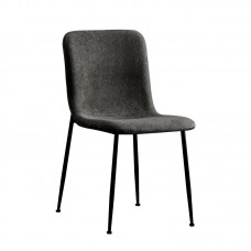 Καρέκλα Gratify pakoworld ανθρακί μπουκλέ ύφασμα-πόδι μαύρο μέταλλο 43x56x83εκ