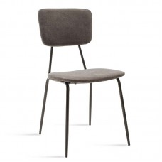 Καρέκλα Tania pakoworld ύφασμα ανθρακί antique-μαύρο πόδι (4 ΤΜΧ)