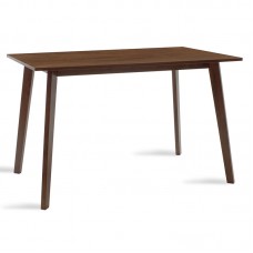 Τραπέζι Benson pakoworld MDF με καπλαμά  χρώμα καρυδί 120x75x75εκ