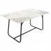 Τραπέζι Revello pakoworld sintered stone λευκό μαρμάρου-μαύρο 150x90x75εκ Τραπέζι Revello pakoworld sintered stone λευκό μαρμάρου-μαύρο 150x90x75εκ
