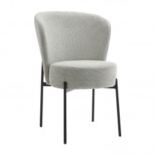 Καρέκλα Houlian pakoworld γκρι ύφασμα-πόδι μαύρο μέταλλο 44x66x89εκ