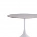 Βοηθητικό τραπέζι Kousien Inart λευκό sintered stone Φ50x60εκ