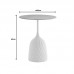 Βοηθητικό τραπέζι Kousien Inart λευκό sintered stone Φ50x60εκ