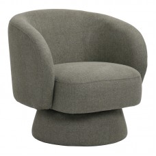 Πολυθρόνα περιστρεφόμενη Kreslo pakoworld ύφασμα σε πράσινη απόχρωση 78x81x77εκ