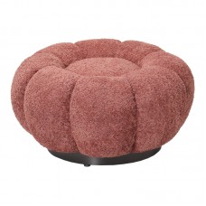 Σκαμπό Nester pakoworld μπουκλέ ύφασμα σε απόχρωση σάπιο μήλο Φ60x31εκ