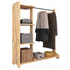 Έπιπλο εισόδου Renesme pakoworld ανοιχτό καρυδί 106x35x128εκ