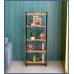 Βιβλιοθήκη Baker pakoworld καρυδί-μαύρο 66x34x180εκ