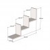 Ραφιέρα τοίχου Mauer pakoworld σε καρυδι απόχρωση 90x19,6x60εκ