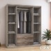 Ντουλάπα ρούχων τετράφυλλη OLYMPUS pakoworld χρώμα castillo-toro 159x57x183εκ Ντουλάπα ρούχων τετράφυλλη OLYMPUS pakoworld χρώμα castillo-toro 159x57x183εκ