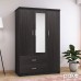 Ντουλάπα ρούχων τρίφυλλη OLYMPUS pakoworld χρώμα wenge 120x57x183εκ Ντουλάπα ρούχων τρίφυλλη OLYMPUS pakoworld χρώμα wenge 120x57x183εκ
