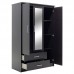 Ντουλάπα ρούχων τρίφυλλη OLYMPUS pakoworld χρώμα wenge 120x57x183εκ Ντουλάπα ρούχων τρίφυλλη OLYMPUS pakoworld χρώμα wenge 120x57x183εκ