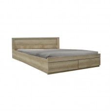 Double bed Nalos pakoworld with drawer castillo-oak 140x200cm