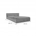 Double bed Nalos pakoworld with drawer castillo-oak 140x200cm