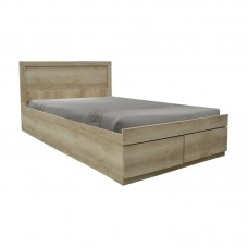 Single bed Nalos pakoworld with drawer castillo-oak 100x200cm