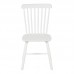 Καρέκλα Melia pakoworld rubberwood σε λευκή απόχρωση 45x51x87εκ