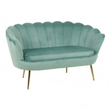 Καναπές 2θέσιος Daimon pakoworld βελούδο σε φυστικί απόχρωση 134x70x77εκ