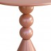 Βοηθητικό τραπέζι Bilane pakoworld μέταλλο σε terracotta απόχρωση Φ39x55εκ