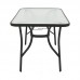 Τραπέζι Ensure pakoworld μέταλλο μαύρο-γυαλί 140x80x70εκ