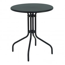 Τραπέζι Vergo pakoworld ανθρακί μέταλλο Φ60x70εκ