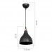 Φωτιστικό οροφής μονόφωτο Lofty pakoworld Ε27 μαύρο Φ18x56εκ