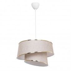 Φωτιστικό οροφής μονόφωτο PWL-1127 pakoworld Ε27 μπεζ-χρυσό-λευκό Φ32.5x65εκ