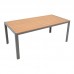 Τραπέζι Nares pakoworld αλουμίνιο ανθρακί-plywood φυσικό 180x90x72.5εκ Τραπέζι Nares pakoworld αλουμίνιο ανθρακί-plywood φυσικό 180x90x72.5εκ