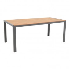 Τραπέζι Nares pakoworld αλουμίνιο ανθρακί-plywood φυσικό 180x90x72.5εκ Τραπέζι Nares pakoworld αλουμίνιο ανθρακί-plywood φυσικό 180x90x72.5εκ