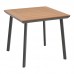 Τραπέζι Synergy pakoworld αλουμίνιο ανθρακί-plywood φυσικό 80x80x74εκ Τραπέζι Synergy pakoworld αλουμίνιο ανθρακί-plywood φυσικό 80x80x74εκ