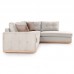 Γωνιακός καναπές αριστερή γωνία Boston pakoworld ύφασμα cream-mocha 280x225x90εκ