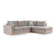 Γωνιακός καναπές αριστερή γωνία Boston pakoworld ύφασμα elephant-ciel 280x225x90εκ